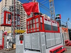 Καλή τιμή SC160/160 Ανεβάστρα υλικού οικοδομής διπλών μαστιών, 30 επιβατικά ανελκυστήρα σε απευθείας σύνδεση